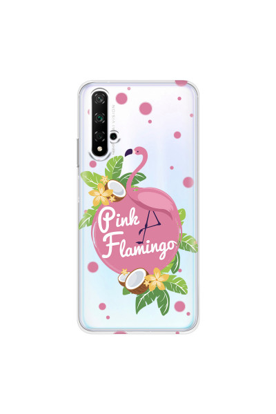 HONOR - Honor 20 - Soft Clear Case - Pink Flamingo