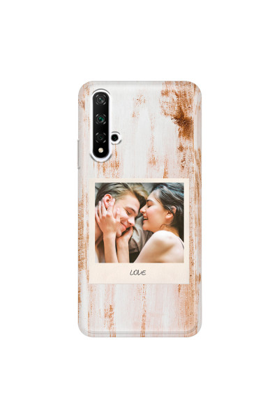 HONOR - Honor 20 - Soft Clear Case - Wooden Polaroid
