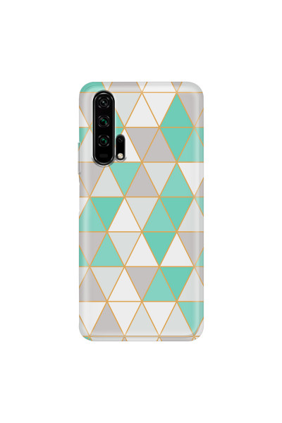 HONOR - Honor 20 Pro - Soft Clear Case - Green Triangle Pattern