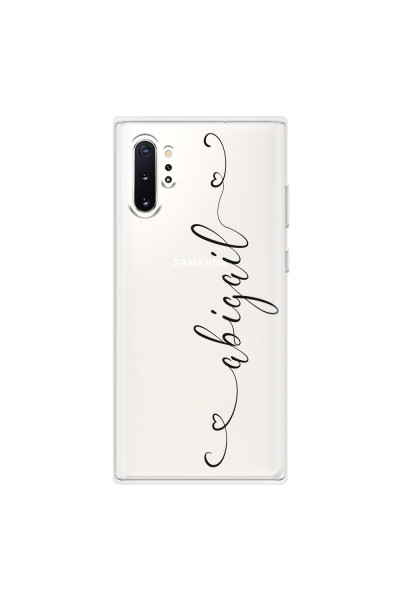 SAMSUNG - Galaxy Note 10 Plus - Soft Clear Case - Dark Hearts Handwritten