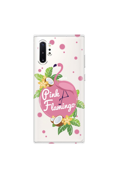 SAMSUNG - Galaxy Note 10 Plus - Soft Clear Case - Pink Flamingo