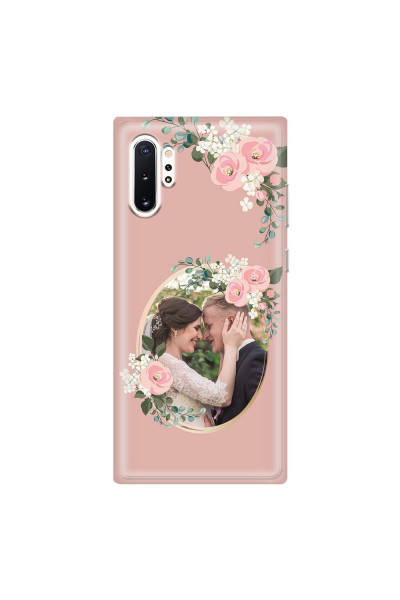 SAMSUNG - Galaxy Note 10 Plus - Soft Clear Case - Pink Floral Mirror Photo