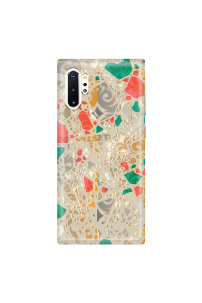 SAMSUNG - Galaxy Note 10 Plus - Soft Clear Case - Terrazzo Design Gold