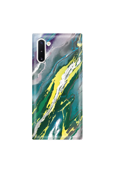 SAMSUNG - Galaxy Note 10 - Soft Clear Case - Marble Rainforest Green