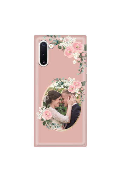 SAMSUNG - Galaxy Note 10 - Soft Clear Case - Pink Floral Mirror Photo