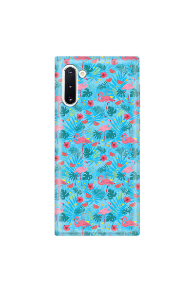 SAMSUNG - Galaxy Note 10 - Soft Clear Case - Tropical Flamingo IV