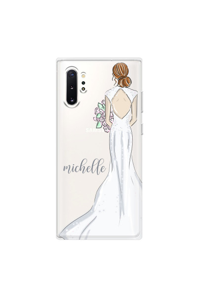 SAMSUNG - Galaxy Note 10 Plus - Soft Clear Case - Bride To Be Redhead Dark