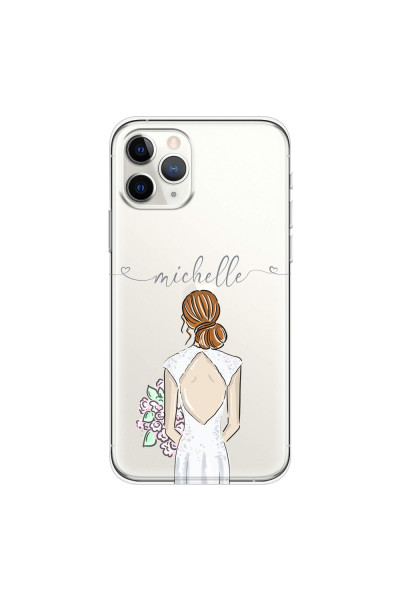APPLE - iPhone 11 Pro - Soft Clear Case - Bride To Be Redhead II. Dark