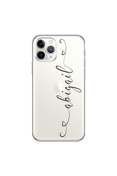 APPLE - iPhone 11 Pro - Soft Clear Case - Dark Hearts Handwritten