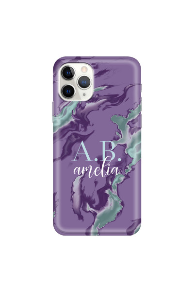 APPLE - iPhone 11 Pro Max - Soft Clear Case - Streamflow Violet Ocean