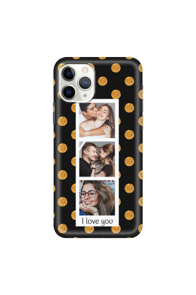APPLE - iPhone 11 Pro Max - Soft Clear Case - Triple Love Dots Photo