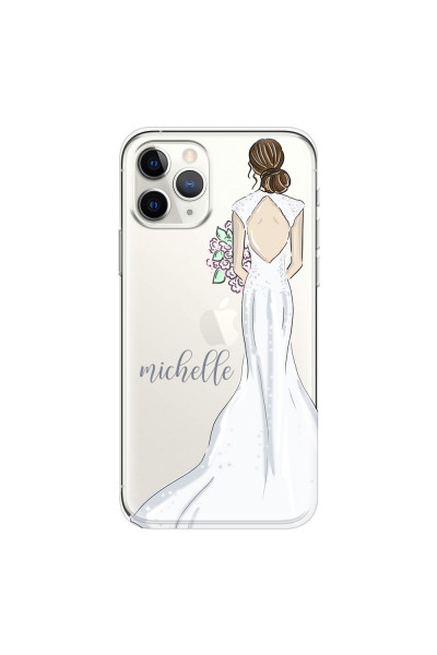 APPLE - iPhone 11 Pro Max - Soft Clear Case - Bride To Be Brunette Dark
