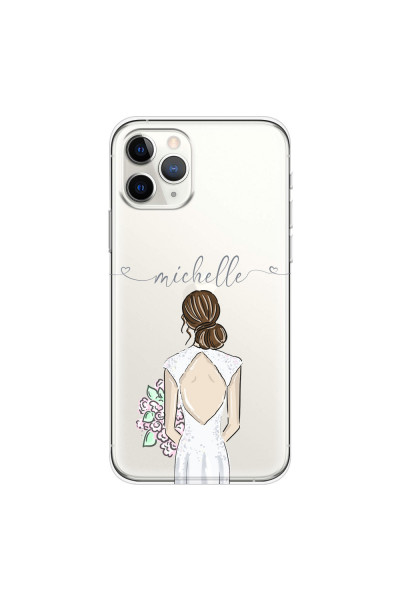 APPLE - iPhone 11 Pro Max - Soft Clear Case - Bride To Be Brunette II. Dark
