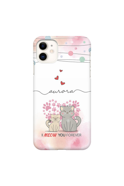 APPLE - iPhone 11 - 3D Snap Case - I Meow You Forever