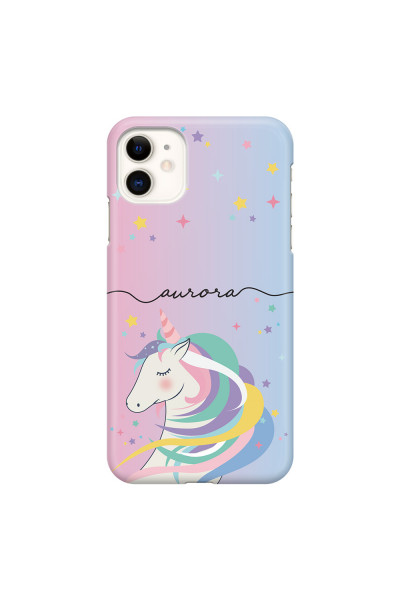 APPLE - iPhone 11 - 3D Snap Case - Pink Unicorn Handwritten