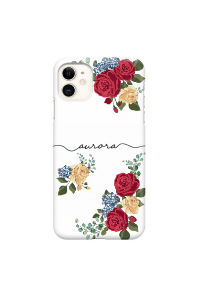 APPLE - iPhone 11 - 3D Snap Case - Red Floral Handwritten