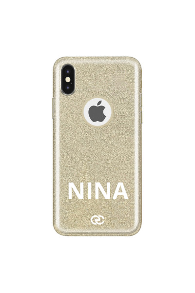 APPLE - iPhone XS - Soft Clear Case - Glitter Name