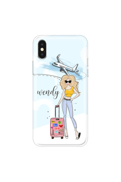 APPLE - iPhone XS - Soft Clear Case - Travelers Duo Blonde