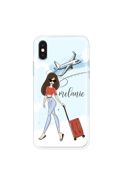 APPLE - iPhone XS - Soft Clear Case - Travelers Duo Brunette
