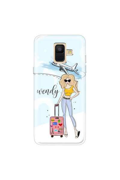 SAMSUNG - Galaxy A6 2018 - Soft Clear Case - Travelers Duo Blonde