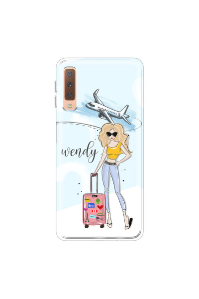 SAMSUNG - Galaxy A7 2018 - Soft Clear Case - Travelers Duo Blonde