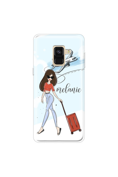 SAMSUNG - Galaxy A8 - Soft Clear Case - Travelers Duo Brunette