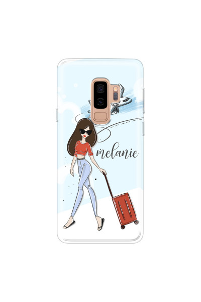 SAMSUNG - Galaxy S9 Plus 2018 - Soft Clear Case - Travelers Duo Brunette