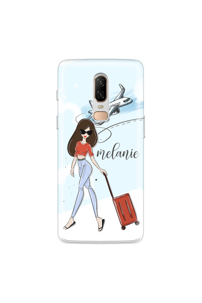 ONEPLUS - OnePlus 6 - Soft Clear Case - Travelers Duo Brunette