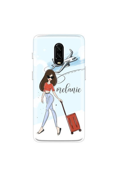 ONEPLUS - OnePlus 6T - Soft Clear Case - Travelers Duo Brunette