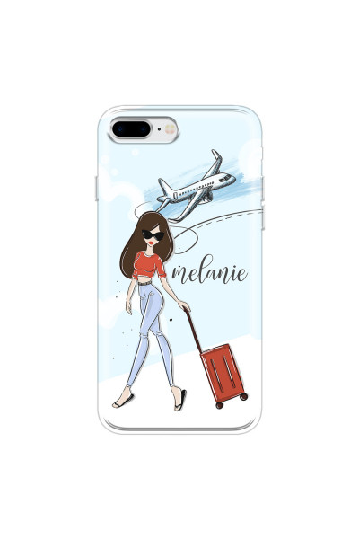 APPLE - iPhone 8 Plus - Soft Clear Case - Travelers Duo Brunette