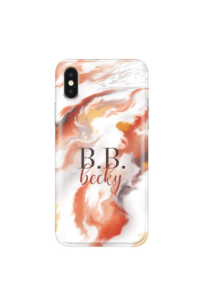 APPLE - iPhone XS - Soft Clear Case - Streamflow Autumn Passion
