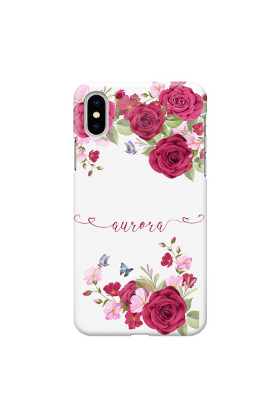 APPLE - iPhone XS - 3D Snap Case - Rose Garden with Monogram