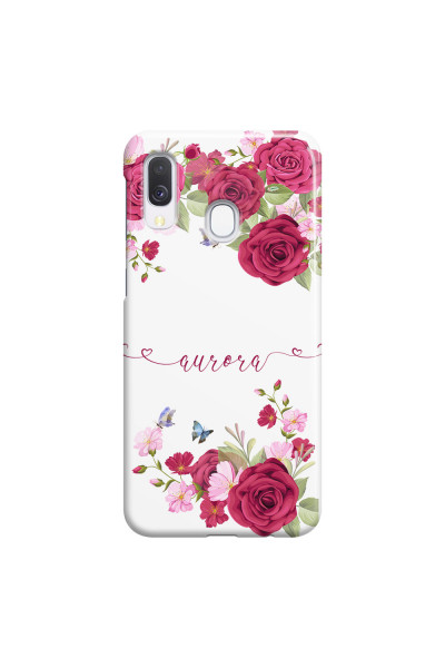SAMSUNG - Galaxy A40 - 3D Snap Case - Rose Garden with Monogram