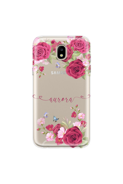 SAMSUNG - Galaxy J5 2017 - Soft Clear Case - Rose Garden with Monogram