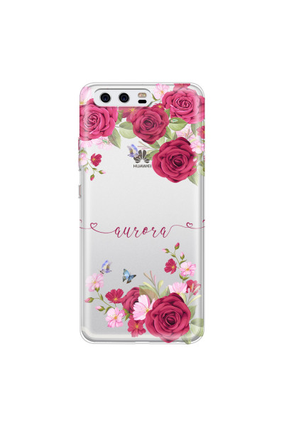 HUAWEI - P10 - Soft Clear Case - Rose Garden with Monogram