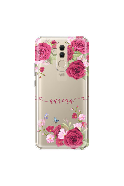 HUAWEI - Mate 20 Lite - Soft Clear Case - Rose Garden with Monogram