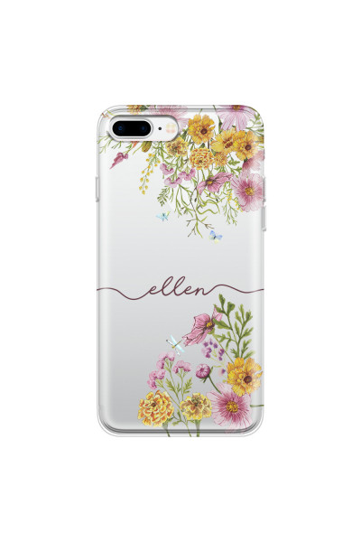 APPLE - iPhone 7 Plus - Soft Clear Case - Meadow Garden with Monogram