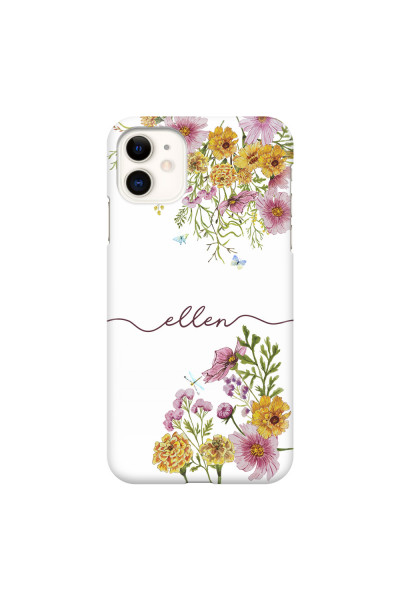 APPLE - iPhone 11 - 3D Snap Case - Meadow Garden with Monogram