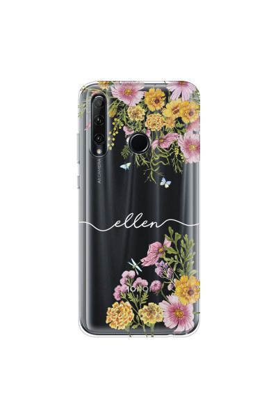 HONOR - Honor 20 lite - Soft Clear Case - Meadow Garden with Monogram