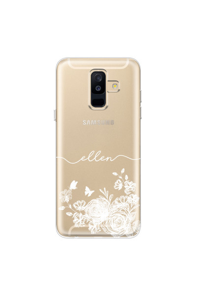 SAMSUNG - Galaxy A6 Plus 2018 - Soft Clear Case - Handwritten White Lace