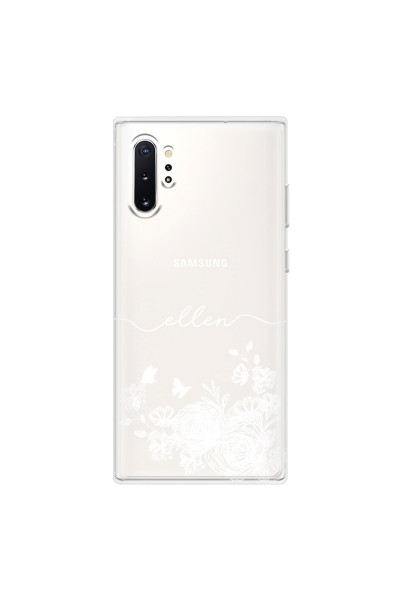 SAMSUNG - Galaxy Note 10 Plus - Soft Clear Case - Handwritten White Lace