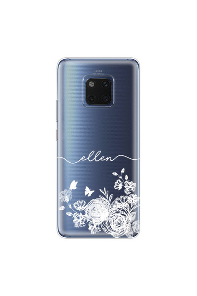 HUAWEI - Mate 20 Pro - Soft Clear Case - Handwritten White Lace