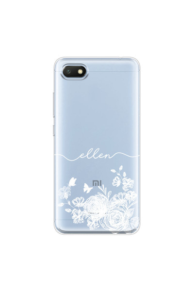 XIAOMI - Redmi 6A - Soft Clear Case - Handwritten White Lace