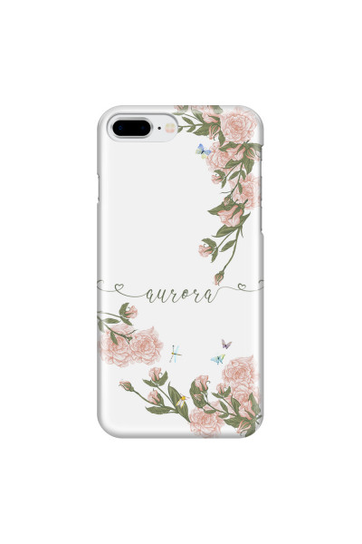 APPLE - iPhone 7 Plus - 3D Snap Case - Pink Rose Garden with Monogram