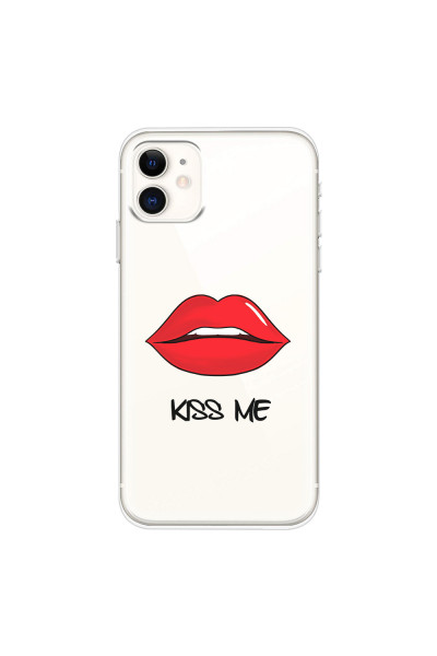 APPLE - iPhone 11 - Soft Clear Case - Kiss Me