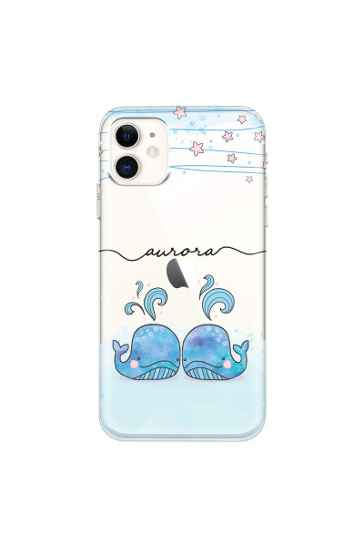 APPLE - iPhone 11 - Soft Clear Case - Little Whales