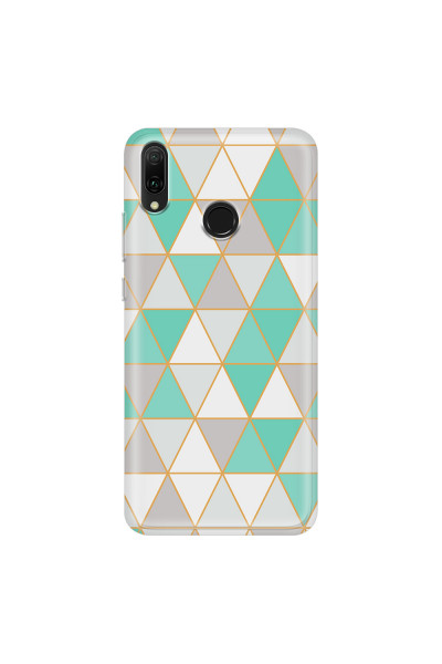 HUAWEI - Y9 2019 - Soft Clear Case - Green Triangle Pattern