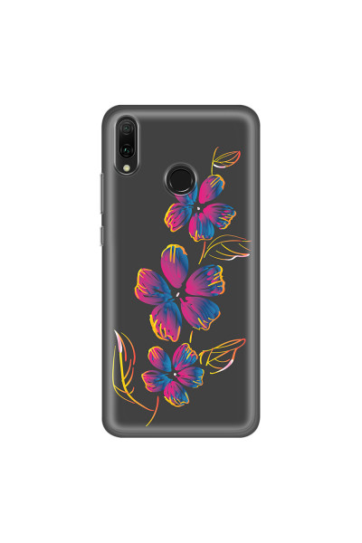 HUAWEI - Y9 2019 - Soft Clear Case - Spring Flowers In The Dark