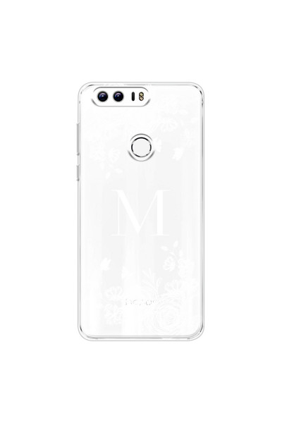 HONOR - Honor 8 - Soft Clear Case - White Lace Monogram