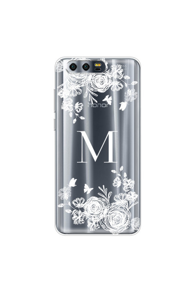 HONOR - Honor 9 - Soft Clear Case - White Lace Monogram